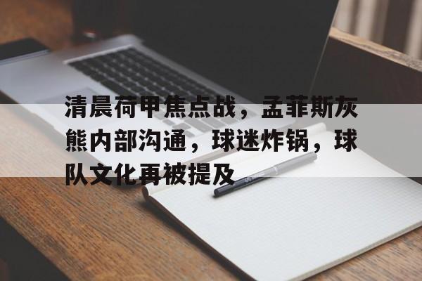 爱游戏官方入口-清晨荷甲焦点战，孟菲斯灰熊内部沟通，球迷炸锅，球队文化再被提及的简单介绍